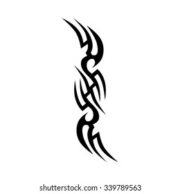 Tattoo tribal vector design sketch. Single sleeve art pattern arm. Simple logo. Designer isolated abstract element for arm, leg, shoulder men and women on white background. 