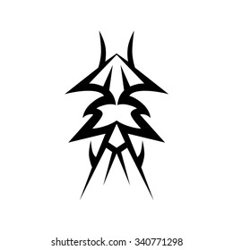 Tattoo tribal vector design sketch. Single sleeve art pattern arm. Simple logo. Designer isolated abstract element for arm, leg, shoulder men and women on white background. 
