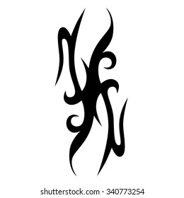 Tattoo tribal vector design sketch. Single sleeve art pattern arm. Simple logo. Designer isolated abstract element for arm, leg, shoulder men and women on white background. 