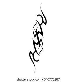 Tattoo tribal vector design sketch. Single sleeve art pattern arm. Simple logo. Designer isolated abstract element for arm, leg, shoulder men and women on white background. 