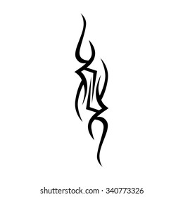 Tattoo tribal vector design sketch. Single sleeve art pattern arm. Simple logo. Designer isolated abstract element for arm, leg, shoulder men and women on white background. 