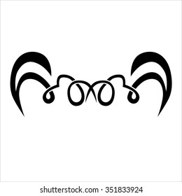 Tattoo tribal vector design sketch. Single sleeve art pattern arm. Simple logo. Designer isolated abstract element for arm, leg, shoulder men and women on white background.  