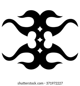 Tattoo tribal vector design sketch. Single sleeve art pattern arm. Simple logo. Designer isolated abstract element for arm, leg , shoulder men and women on white background. 