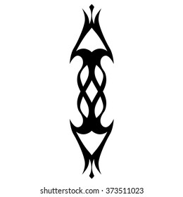 Tattoo tribal vector design sketch. Single sleeve art pattern arm. Simple logo. Designer isolated abstract element for arm, leg , shoulder men and women on white background. 