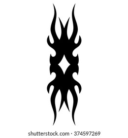 Tattoo tribal vector design sketch. Single sleeve art pattern arm. Simple logo. Designer isolated abstract element for arm, leg , shoulder men and women on white background. 