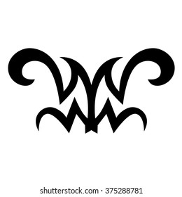 Tattoo tribal vector design sketch. Single sleeve art pattern arm. Simple logo. Designer isolated abstract element for arm, leg , shoulder men and women on white background. 