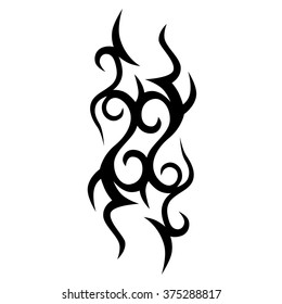 Tattoo tribal vector design sketch. Single sleeve art pattern arm. Simple logo. Designer isolated abstract element for arm, leg , shoulder men and women on white background. 