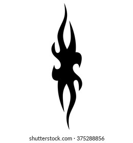 Tattoo tribal vector design sketch. Single sleeve art pattern arm. Simple logo. Designer isolated abstract element for arm, leg , shoulder men and women on white background. 