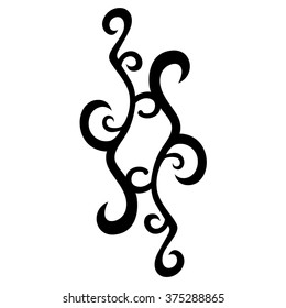 Tattoo tribal vector design sketch. Single sleeve art pattern arm. Simple logo. Designer isolated abstract element for arm, leg , shoulder men and women on white background. 