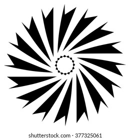 Tattoo tribal vector design sketch. Single circle art pattern. Simple logo. Designer isolated abstract element for arm, leg , shoulder men and women on white background.