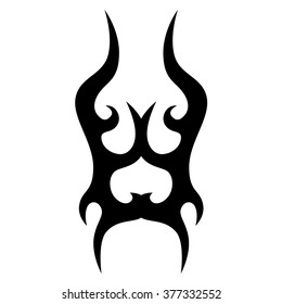 Tattoo tribal vector design sketch. Single sleeve art pattern arm. Simple logo. Designer isolated abstract element for arm, leg , shoulder men and women on white background. 