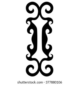 Tattoo tribal vector design sketch. Single sleeve art pattern arm. Simple logo. Designer isolated abstract element for arm, leg , shoulder men and women on white background.