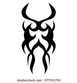 Tattoo tribal vector design sketch. Single sleeve art pattern arm. Simple logo. Designer isolated abstract element for arm, leg , shoulder men and women on white background.