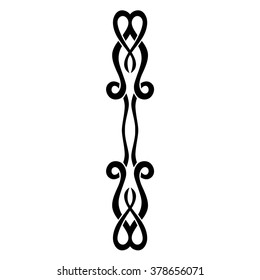 Tattoo tribal vector design sketch. Single sleeve art pattern arm. Simple logo. Designer isolated abstract element for arm, leg , shoulder men and women on white background.
