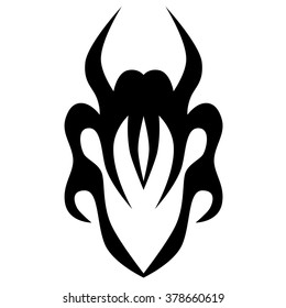 Tattoo tribal vector design sketch. Single sleeve art pattern arm. Simple logo. Designer isolated abstract element for arm, leg , shoulder men and women on white background.