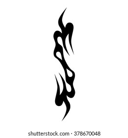 Tattoo tribal vector design sketch. Single sleeve art pattern arm. Simple logo. Designer isolated abstract element for arm, leg , shoulder men and women on white background.