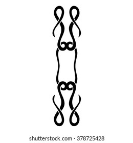 Tattoo tribal vector design sketch. Single sleeve art pattern arm. Simple logo. Designer isolated abstract element for arm, leg , shoulder men and women on white background.