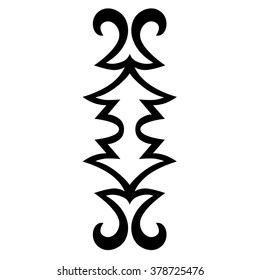 Tattoo tribal vector design sketch. Single sleeve art pattern arm. Simple logo. Designer isolated abstract element for arm, leg , shoulder men and women on white background.