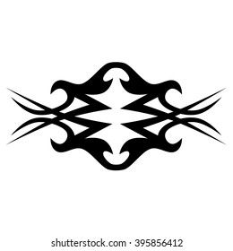 Tattoo tribal vector design sketch. Single sleeve art pattern arm. Simple logo. Designer isolated abstract element for arm, leg , shoulder men and women on white background.