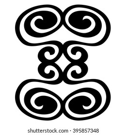 Tattoo tribal vector design sketch. Single sleeve art pattern arm. Simple logo. Designer isolated abstract element for arm, leg , shoulder men and women on white background.