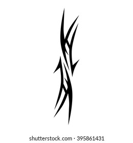 Tattoo tribal vector design sketch. Single sleeve art pattern arm. Simple logo. Designer isolated abstract element for arm, leg , shoulder men and women on white background.