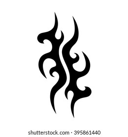Tattoo tribal vector design sketch. Single sleeve art pattern arm. Simple logo. Designer isolated abstract element for arm, leg , shoulder men and women on white background.