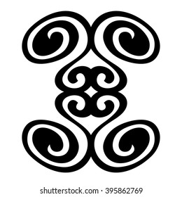 Tattoo tribal vector design sketch. Single sleeve art pattern arm. Simple logo. Designer isolated abstract element for arm, leg , shoulder men and women on white background.