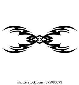 Tattoo tribal vector design sketch. Single sleeve art pattern arm. Simple logo. Designer isolated abstract element for arm, leg , shoulder men and women on white background.