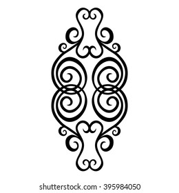 Tattoo tribal vector design sketch. Single sleeve art pattern arm. Simple logo. Designer isolated abstract element for arm, leg , shoulder men and women on white background.