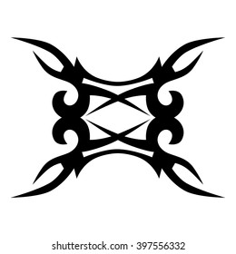 Tattoo tribal vector design sketch. Single sleeve art pattern arm. Simple logo. Designer isolated abstract element for arm, leg , shoulder men and women on white background.