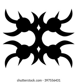 Tattoo tribal vector design sketch. Single sleeve art pattern arm. Simple logo. Designer isolated abstract element for arm, leg , shoulder men and women on white background.