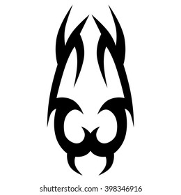 Tattoo tribal vector design sketch. Single sleeve pattern arm. Simple logo. Designer isolated abstract element for arm, leg , shoulder men and women on white background.