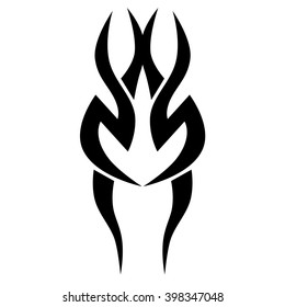 Tattoo tribal vector design sketch. Single sleeve pattern arm. Simple logo. Designer isolated abstract element for arm, leg , shoulder men and women on white background.