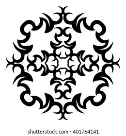Tattoo tribal vector design sketch. Single sleeve pattern arm. Simple logo. Designer isolated abstract element for arm, leg , shoulder men and women on white background. 