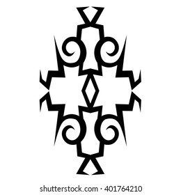 Tattoo tribal vector design sketch. Single sleeve pattern arm. Simple logo. Designer isolated abstract element for arm, leg , shoulder men and women on white background. 