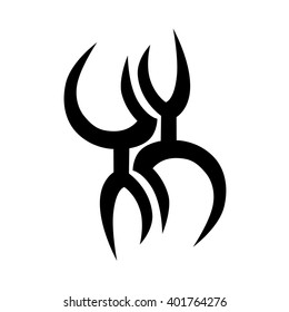 Tattoo tribal vector design sketch. Single sleeve pattern arm. Simple logo. Designer isolated abstract element for arm, leg , shoulder men and women on white background. 