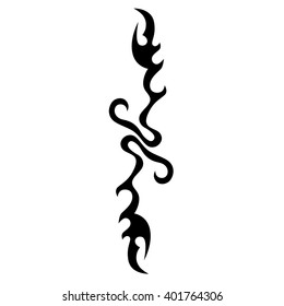 Tattoo tribal vector design sketch. Single sleeve pattern arm. Simple logo. Designer isolated abstract element for arm, leg , shoulder men and women on white background. 