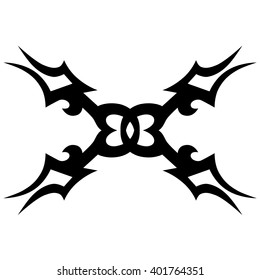 Tattoo tribal vector design sketch. Single sleeve pattern arm. Simple logo. Designer isolated abstract element for arm, leg , shoulder men and women on white background. 