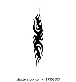 Tattoo tribal vector design sketch. Single sleeve pattern arm. Simple logo. Designer isolated abstract element for arm, leg , shoulder men and women on white background.