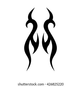 Tattoo tribal vector design sketch. Single sleeve pattern arm. Simple logo. Designer simple element for arm, leg , shoulder men and women. Abstract  illustration.