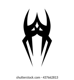 Tattoo tribal vector design sketch. Single sleeve pattern arm. Simple logo. Designer isolated abstract element for arm, leg , shoulder men and women on white background.