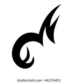 Tattoo tribal vector design sketch. Single sleeve pattern arm. Simple logo. Designer isolated abstract element for arm, leg , shoulder men and women on white background.