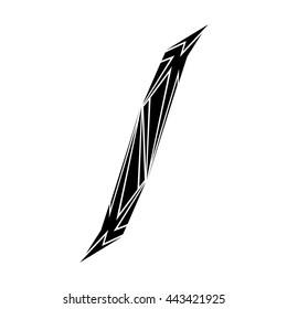 Tattoo tribal vector design sketch. Single sleeve pattern arm. Simple logo. Designer isolated abstract element for arm, leg , shoulder men and women on white background.