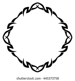 Tattoo tribal vector design sketch. Single frame pattern. Simple logo. Designer isolated abstract element on white background.