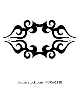 Tattoo tribal vector design sketch. Single sleeve pattern arm. Simple logo. Designer isolated abstract element for arm, leg , shoulder men and women on white background.