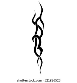 Tattoo tribal vector design sketch. Single sleeve pattern arm. Simple logo. Designer isolated abstract element for arm, leg , shoulder men and women on white background.