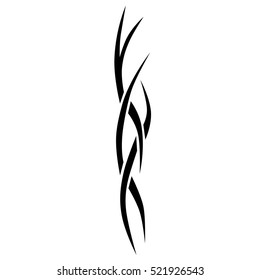 Tattoo tribal vector design sketch. Single sleeve pattern arm. Simple logo. Designer isolated abstract element for arm, leg , shoulder men and women on white background.