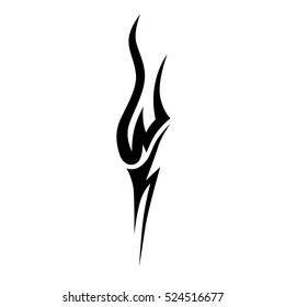 Design-Skizze für die Vektorillustration der Tattoo-Stämme. Ein Ärmelarmarm. Einfaches Logo. Designer einzeln abstraktes Element für Arm, Bein, Schulter Männer und Frauen auf weißem Hintergrund.
