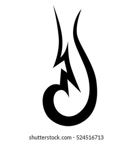 Tattoo tribal vector design sketch. Single sleeve pattern arm. Simple logo. Designer isolated abstract element for arm, leg , shoulder men and women on white background.