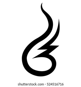 Tattoo tribal vector design sketch. Single sleeve pattern arm. Simple logo. Designer isolated abstract element for arm, leg , shoulder men and women on white background.